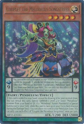 Couplet the Melodious Songstress [MP25-EN181] - 2025 Mega-Pack 1st Edition - Ultra Rare - Trinity Hobby