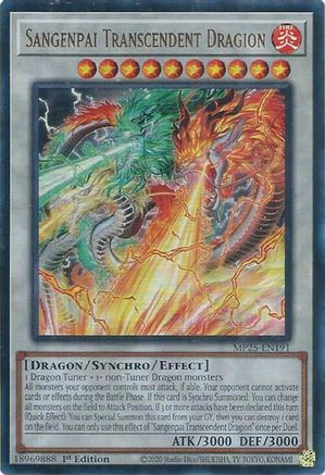 Sangenpai Transcendent Dragion [MP25-EN191] - 2025 Mega-Pack 1st Edition - Ultra Rare - Trinity Hobby
