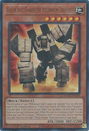 Golem that Guards the Millennium Treasures [MP25-EN208] - 2025 Mega-Pack 1st Edition - Ultra Rare - Trinity Hobby