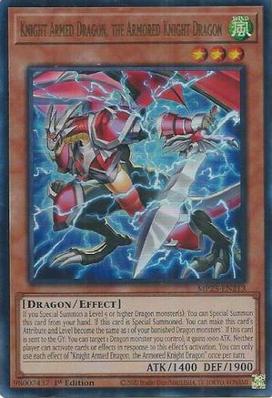 Knight Armed Dragon, the Armored Knight Dragon [MP25-EN213] - 2025 Mega-Pack 1st Edition - Ultra Rare - Trinity Hobby