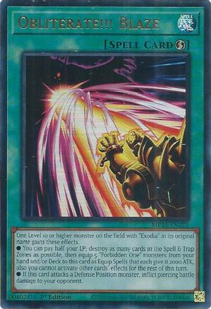 Obliterate!!! Blaze [MP25-EN225] - 2025 Mega-Pack 1st Edition - Ultra Rare - Trinity Hobby