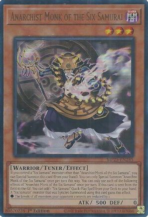 Anarchist Monk of the Six Samurai [MP25-EN245] - 2025 Mega-Pack 1st Edition - Ultra Rare - Trinity Hobby