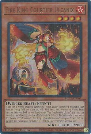 Fire King Courtier Ulcanix [MP25-EN262] - 2025 Mega-Pack 1st Edition - Ultra Rare - Trinity Hobby