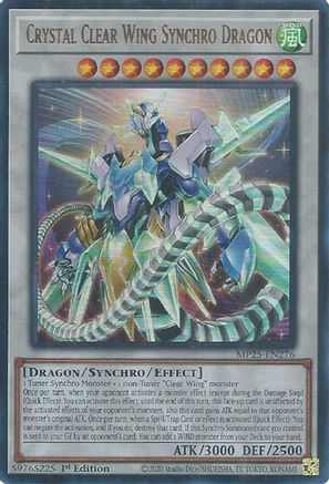 Crystal Clear Wing Synchro Dragon [MP25-EN276] - 2025 Mega-Pack 1st Edition - Ultra Rare - Trinity Hobby
