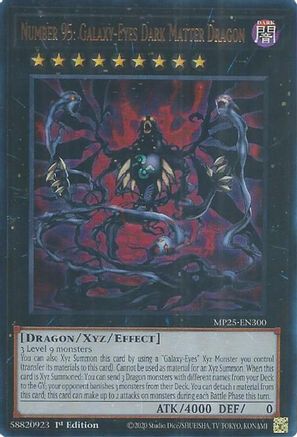 Number 95: Galaxy-Eyes Dark Matter Dragon [MP25-EN300] - 2025 Mega-Pack 1st Edition - Ultra Rare - Trinity Hobby