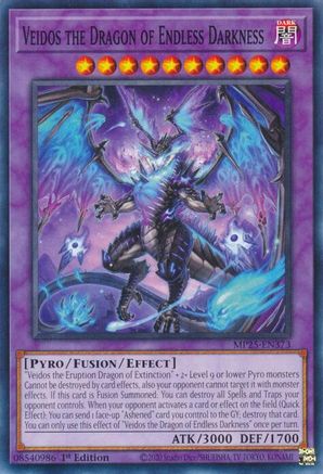 Veidos the Dragon of Endless Darkness [MP25-EN373] - 2025 Mega-Pack 1st Edition - Common / Short Print - Trinity Hobby