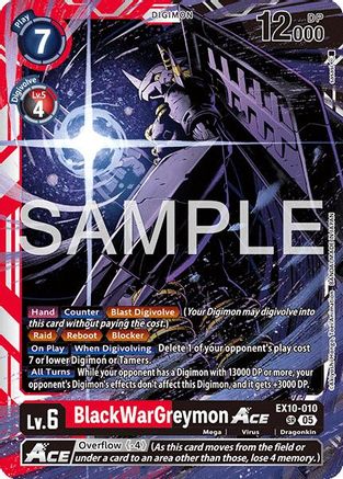BlackWarGreymon ACE (EX10-010) - [Sinister Order] Foil - Trinity Hobby