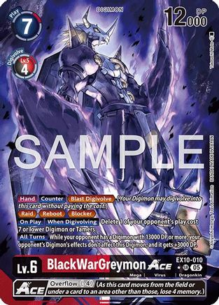 BlackWarGreymon ACE (Alternate Art) (EX10-010) - [Sinister Order] Foil - Trinity Hobby