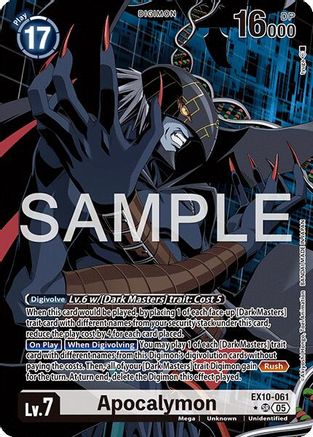 Apocalymon (Alternate Art) (EX10-061) - [Sinister Order] Foil - Trinity Hobby