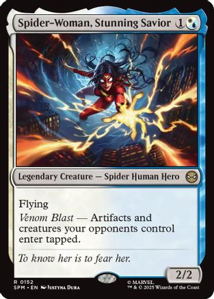 Spider-Woman, Stunning Savior  [Foil]  (SPM-152) - [Marvel's Spider-Man] - Trinity Hobby