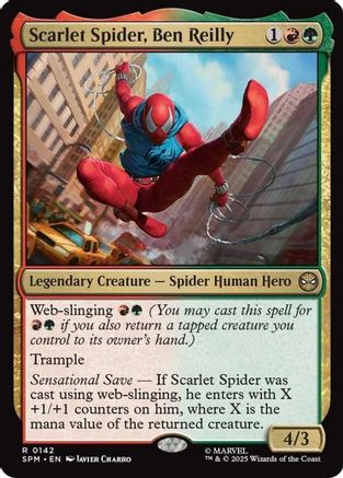 Scarlet Spider, Ben Reilly  [Foil]  (SPM-142) - [Marvel's Spider-Man] - Trinity Hobby