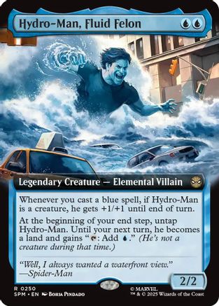 Hydro-Man, Fluid Felon (Extended Art)  [Foil]  (SPM-250) - [Marvel's Spider-Man] - Trinity Hobby