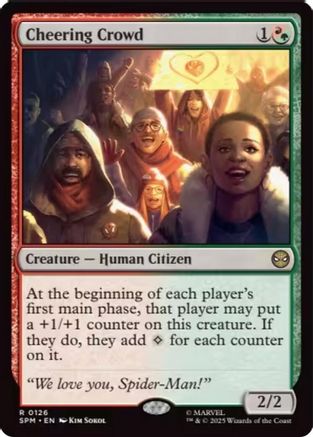 Cheering Crowd  [Foil]  (SPM-126) - [Marvel's Spider-Man] - Trinity Hobby