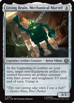 Living Brain, Mechanical Marvel  [Foil]  (SPM-167) - [Marvel's Spider-Man]
