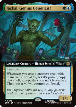 Jackal, Genius Geneticist (Extended Art)  [Foil]  (SPM-272) - [Marvel's Spider-Man] - Trinity Hobby