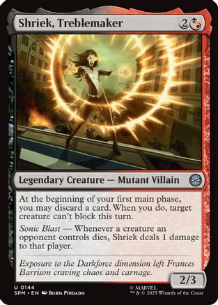 Shriek, Treblemaker  [Foil]  (SPM-144) - [Marvel's Spider-Man] - Trinity Hobby