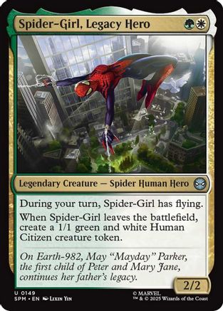 Spider-Girl, Legacy Hero  [Foil]  (SPM-149) - [Marvel's Spider-Man] - Trinity Hobby