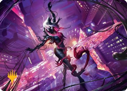Gwenom, Remorseless Art Card (Gold-Stamped Planeswalker Symbol)  (AASPM-008) - [Art Series: Marvel's Spider-Man] - Trinity Hobby