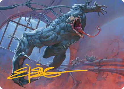 Venom, Evil Unleashed Art Card (Gold-Stamped Signature)  (AASPM-012) - [Art Series: Marvel's Spider-Man] - Trinity Hobby