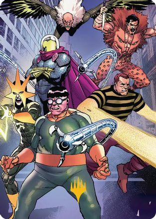 Behold the Sinister Six! Art Card (45/54) (Gold-Stamped Planeswalker Symbol)  (AASPM-045) - [Art Series: Marvel's Spider-Man] - Trinity Hobby