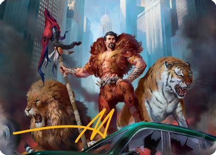 Kraven, Proud Predator Art Card (Gold-Stamped Signature)  (AASPM-028) - [Art Series: Marvel's Spider-Man] - Trinity Hobby