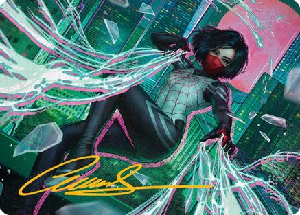 Silk, Web Weaver Art Card (29/54) (Gold-Stamped Signature)  (AASPM-029) - [Art Series: Marvel's Spider-Man] - Trinity Hobby