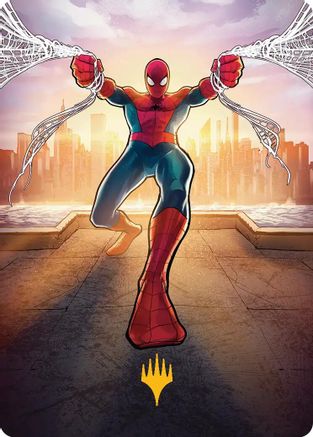 Amazing Spider-Man Art Card (36/54) (Gold-Stamped Planeswalker Symbol)  (AASPM-036) - [Art Series: Marvel's Spider-Man] - Trinity Hobby