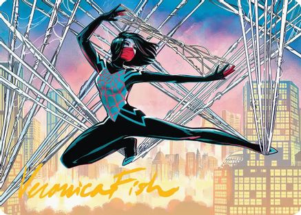 Silk, Web Weaver Art Card (39/54) (Gold-Stamped Signature)  (AASPM-039) - [Art Series: Marvel's Spider-Man] - Trinity Hobby