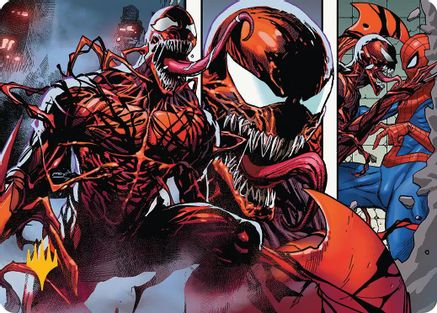 Carnage, Crimson Chaos Art Card (Gold-Stamped Planeswalker Symbol)  (AASPM-047) - [Art Series: Marvel's Spider-Man] - Trinity Hobby