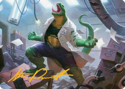 Lizard, Connors's Curse Art Card (Gold-Stamped Signature)  (AASPM-018) - [Art Series: Marvel's Spider-Man] - Trinity Hobby