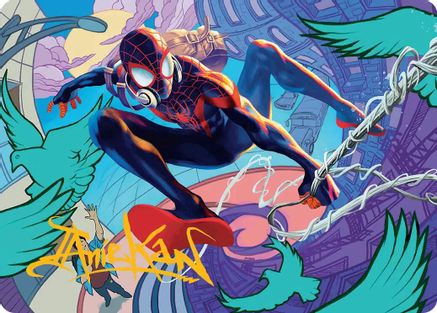 Spider-Man, Brooklyn Visionary Art Card (Gold-Stamped Signature)  (AASPM-020) - [Art Series: Marvel's Spider-Man] - Trinity Hobby