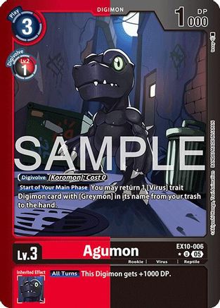 Agumon (Limited Foil) (EX10-006) - [Sinister Order] Foil - Trinity Hobby
