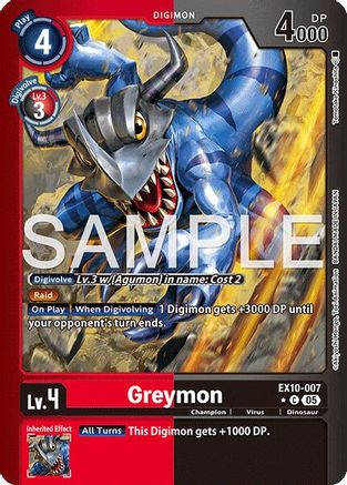 Greymon (Limited Foil) (EX10-007) - [Sinister Order] Foil - Trinity Hobby