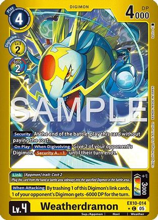 Weatherdramon (Limited Foil) (EX10-014) - [Sinister Order] Foil - Trinity Hobby