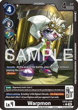 Warpmon (Limited Foil) (EX10-029) - [Sinister Order] Foil - Trinity Hobby