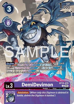 DemiDevimon (Sinister Order Legend Pack) (BT15-070) - [Exceed Apocalypse] Foil - Trinity Hobby