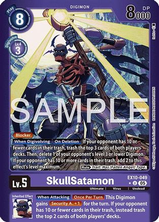 SkullSatamon (Limited Foil) (EX10-049) - [Sinister Order] Foil