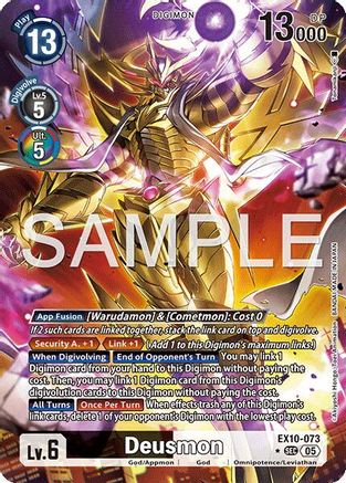 Deusmon (Alternate Art) (EX10-073) - [Sinister Order] Foil