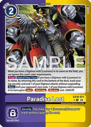 Paradise Lost (Limited Foil) (EX10-071) - [Sinister Order] Foil - Trinity Hobby
