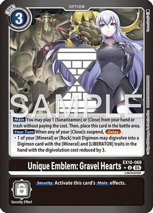 Unique Emblem: Gravel Hearts (Limited Foil) (EX10-069) - [Sinister Order] Foil - Trinity Hobby