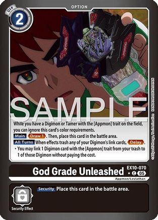 God Grade Unleashed (Limited Foil) (EX10-070) - [Sinister Order] Foil