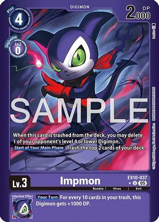 Impmon (Limited Foil) (EX10-037) - [Sinister Order] Foil - Trinity Hobby