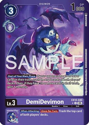 DemiDevimon (Limited Foil) (EX10-040) - [Sinister Order] Foil - Trinity Hobby