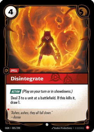 Disintegrate (005/298) - Origins - Trinity Hobby
