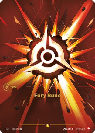 Fury Rune (Alternate Art) (007a/298) - Origins - Trinity Hobby