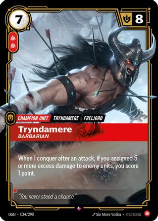 Tryndamere - Barbarian (034/298) - Origins - Trinity Hobby