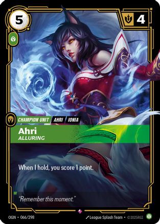 Ahri - Alluring (066/298) - Origins - Trinity Hobby