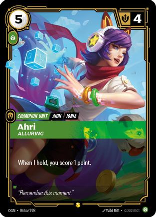Ahri - Alluring (Alternate Art) (066a/298) - Origins - Trinity Hobby