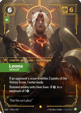 Leona - Zealot (Alternate Art) (079a/298) - Origins - Trinity Hobby