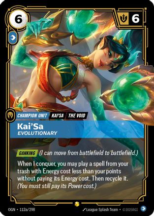 Kai'Sa - Evolutionary (Alternate Art) (112a/298) - Origins - Trinity Hobby